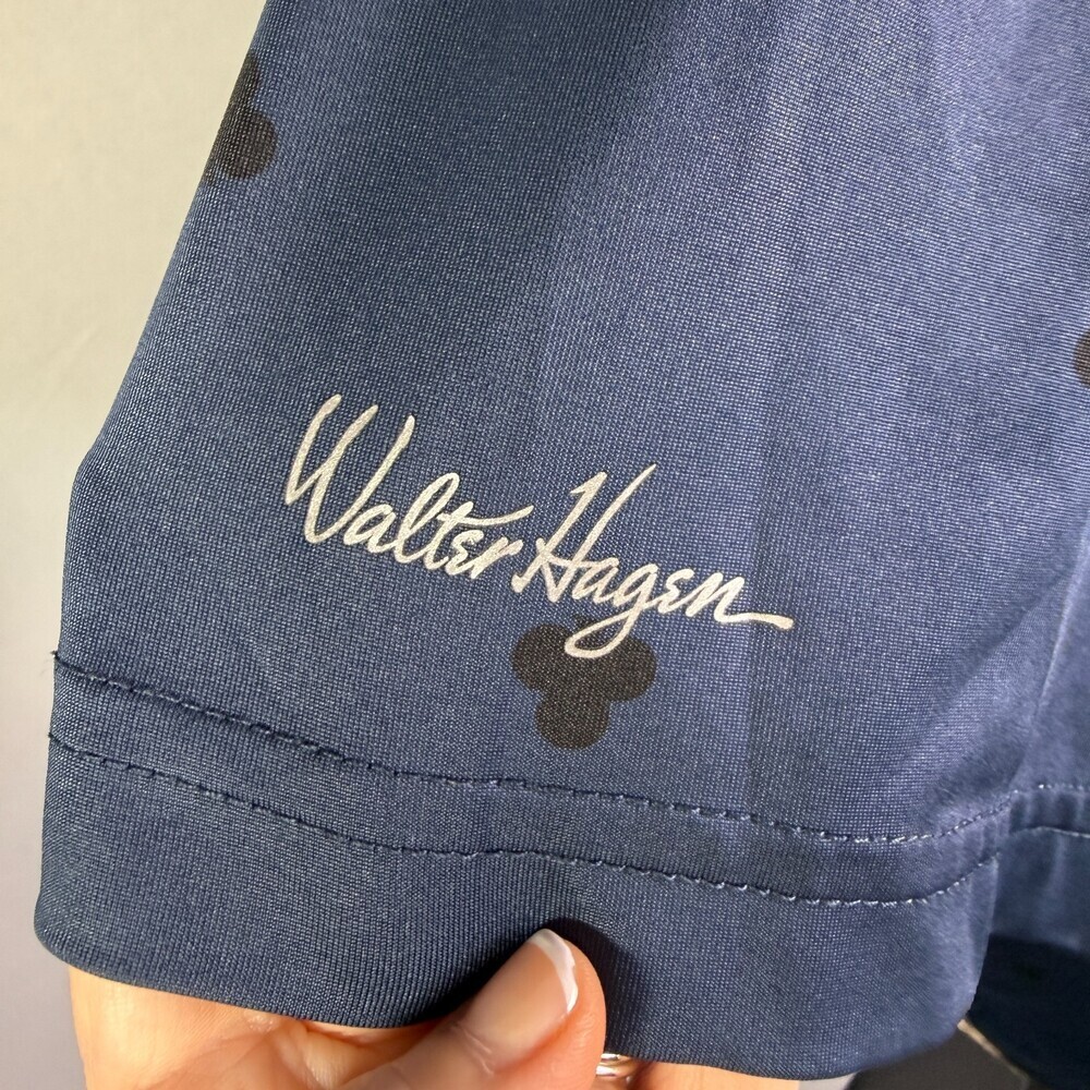 Walter Hagen Men's Navy Blue Card Clubs Novelty Print Golf Polo Shirt Sz Large - Picture 9 of 14